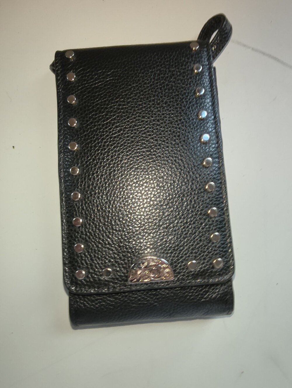 Brighton Black Leather Studded